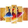 AREDE Set di 5 Stampe da Parete Quadri Moderni Decorazioni da Muro per Casa Soggiorno Camera da Letto e Cucina Ballerine spagnole| 120 x 80 cm | Pronto da appendere