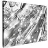 MuchoWow© Quadri Moderni Soggiorno Poster Da Parete Decorazioni Muro | 70x50 cm - Salotto Quadro Grande Foto Con Cornice Stampe Su Tela Camera Da LettoAstratto - Diamante - Moderno - Argento