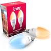 innr Lampadina Smart Candela E14, per Hue* e hub Zigbee, Confezione da 2 | LED, Luce Bianca Calda e Fredda, 2000K-6500K, 520 lumen, Dimmerabili