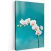 MuchoWow© Stampa Foto su Tela Quadro Moderno Soggiorno Quadretti da Parete | 20x30 cm - Decorazioni Casa Orchidea - con Fiori - Pianta - Bianco - Viola