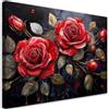 Feeby Quadro su Tela Non Tessuta - Stampa Su Tela - Rosa Fiore Rosso - 30x20 cm - Decorazione Murale - Moderno Soggiorno - quadri moderni soggiorno - poster