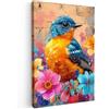 MuchoWow© Quadro Moderno Soggiorno Decorazioni Da Parete Quadri Su Tela Da | 60x90 cm - Salotto Grandi Foto Con Cornice Stampe Su Tela Camera Da Letto Graffiti - Uccello - Fiori - Strada