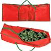 BAKAJI Custodia Per Albero di Natale Extra Large, Sacco Borsa Porta Albero fino a 270 cm, in Tessuto Antistrappo Rivestito in PVC con Tasca a Strappo e Manici, Dimensione 125 x 30 x 50 cm (Rosso)