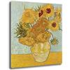Printerland Quadro VINCENT VAN GOGH Vaso di girasoli - RIPRODUZIONE STAMPA SU TELA Quadri Moderni Moderno Arte Astratto Cucina Soggiorno Camera da letto printerland.it (30x40 cm)