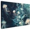 MuchoWow© Quadri Moderni Soggiorno Poster Da Parete Decorazioni Muro | 120x80 cm - Salotto Quadro Grande Foto Con Cornice Stampe Su Tela Camera Da Letto Meduse - Mare - Bianco - Onde