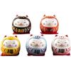 KWJTOY 1 Set del Dharma in Ceramica Bambola Daruma Giapponese Statua Giapponese di Daruma Bambola di Porcellana Daruma di Porcellana Mini Bambola Daruma Statuina Daruma Zen Daruma