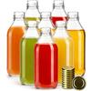 KADAX bottiglie in vetro 330ml con tappo a vite oro - bottiglie vuote da riempire per succhi, sciroppo, olio e liquore, conservazione alimentare