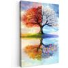 MuchoWow© Quadri Camera Da Letto Stampe Da Parete Quadro Su Tela Moderni | 40x60 cm - Decorazioni Murali Soggiorno Foto Quadretti Ingresso Casa Muro Stagioni - Arte - Albero - Inverno - Autunno