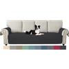 Ystyle Copridivano 4 Posti con Braccioli per Animali, Nero | Universale Copri Divano Senza Schienale, Natalizio Copridivani Antigraffio per Animali Domestici, Sofa Cover Antimacchia