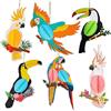 PAYFULLY 6 decorazioni tropicali per uccelli hawaiani, estive tropicali, decorazioni per feste di pappagallo, decorazioni da appendere per feste Luau Tiki, decorazione interna ed esterna