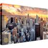 Wallazz Quadri Moderni Soggiorno New York, Skyline - 100% Made in Italy - Stampa HD su Tela Canvas - Quadro Camera da Letto - Qualità Artigianale - 60x120cm