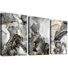 HALFLEMART 3 Pcs Marmo Grigio Oro Bianco Stampa su tela con Cornice Pittura Quadri su tela Quadri Moderni Quadro Moderni Poster da parete Bagno Camera da letto Soggiorno Decorazioni Murale 30x40cm x 3pcs
