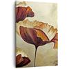 ARTTOR Moderno Quadro su Tela 50x70 cm Verticale Botanica Fiori - 3760 | Papavero Fiore Prato Quadro Decorativo Piccolo Soggiorno Camera da Letto Decorazione da Parete Arte da Parete ARTTOR