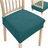 Ystyle Coprisedie Elasticizzato Universale 6 Pezzi, Verde Scuro | Fodere per Cuscini Sedie Cucina senza Schienale, Removibili Lavabili Antimacchia Resistente, Soggiorno Hotel Ristorante