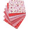 Yolistar 7 Pezzi Tessuto Cotone Stoffa, 50 x 50 cm Patchwork cotone Tessuto, Tessuti Stampati, Set di Stoffa Patchwork per Fatti a Mano, per Vestiti Cucito Creativo DIY Fatto a Mano