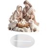 perfk Statua Natività Nascita 18,7x18cm, 2D Statuette Figure in Acrilico, Multiuso Decorativo Religioso, Soprammobili Moderni per Feste, Cristiana, Soggiorno, Armadietto, Camera da Letto, Ufficio