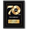 Triangle Déco Disco d'Oro murale 70 anni compleanno stile vinile - Regalo personalizzato | Stampa decorativa in stile disco d'oro da regalare per i 70 anni, con il testo e il messaggio che preferisci