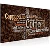 Runa Art Quadri Moderni Caffè Della Cucina Tela Non Tessuta Soggiorno Corridoio Con Iscrizione Marrone Grigio 036712b