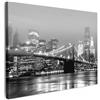 MuchoWow© Quadro Su Tela Grandi Dimensioni Quadri Moderni Soggiorno Stampa | 40x30 cm - Di Foto Decorazione Da Parete Con Cornice DipintiNew York - Skyline - Ponte di Brooklyn