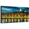 Wallazz Quadro su Tela Piemonte - Quadri Moderni Soggiorno - Torino, Novara, Alessandria, Asti, Cuneo, Alba, Stresa - Stampa su Tela Canvas HD - Quadro Moderno Soggiorno 70x140 cm