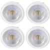 ruehalf Faretto LED GU4 MR11 dimmerabile da 4 persone, piccolo, 3 W, 12 V, 24 V, 110 V, in alluminio rivestito in plastica.(12V-24V Natural White)