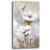 Printerland Quadri Moderni Soggiorno Verticale FIORI bianchi Quadro moderno FIORE bianco da Parete Stampa su tela Canvas Decorazione Murale muro Arredo Camera da letto Cucina (1, 40x70 cm)