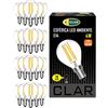 CLAR LED Filamento E14 4W Lampadina Vintage Sfera - Luce Naturale 2700ºK, Equivalente a 30W-40W, Luce Calda (Pack 2x10)