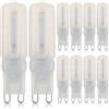 Generic Lampadina G9 LED 7W, 7W Equivalente A 70W Alogeno, AC220V-240V, Lampadine LED 10pcs, Angolo Di Fascio 360°, Dimmerabile Per Illuminazione Domestica(Natural White 4000k)