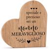 VELORAH Regalo Nonno in Legno di Faggio, Cuore Decorativo Autoportante con Dedica, Idea Regalo Compleanno Nonno, Natale e Festa dei Nonni, Made in Italy