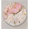 Generico Orologio da Parete, Soggiorno, Cucina, Moderno,Effetto marmo, Base legno, Lavorazione a resina, Numeri a rilievo, Diametro disponibile 40/60/80/100 cm, Made in Italy (vanitoso, 40 cm.)