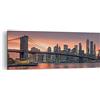 ARTTOR Moderno Quadro su Tela 140x50 cm Stampe da Parete Architettura Città - 4048 | New York Ponte Notte Quadro Decorativo XXL 1 pezzo Soggiorno Camera da Letto Arte da Parete Decorazione da Parete ARTTOR