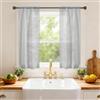 Ystyle Tende per Interni Effetto Lino 2 Pezzi, 70x90 CM, Grigio Chiaro | Tenda Trasparente con Trama a Croci, Curtains Voile con Tasca, Moderna Leggere Eleganti per Camera da Letto e Soggiorno