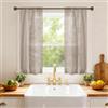 Ystyle Tende per Interni Effetto Lino 2 Pezzi, 70x90 CM, Cammello | Tenda Trasparente con Trama a Croci, Curtains Voile con Tasca, Moderna Leggere Eleganti per Camera da Letto e Soggiorno