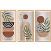 Sasiil 3 Pezzi Decorazioni Parete Legno, Sculture a Parete Decorative, Boho Decorazione Artistica da Parete, Leggero Arte Murale Geometrica Moderna per Soggiorno, Camera, Ingresso, Ufficio