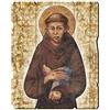 F.LLI BONELLA Fratelli Bonella | Quadro In Legno Sagomato Stile Vintage di San Francesco del Cimabue f.to 19x24 cm | Made in Italy
