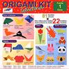 Origami Loisirs Origami Paper - Origami Kit Selection 1 (Easy) - Illustrated Instructions + 81 Sheets of Origami Paper - 15cm x 15cm
