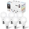 LVWIT Lampadine LED Attacco B22 Forma A60, 8W Equivalente a 60W, Luce Bianca Neutra 4000K, Flusso Luminoso 806LM, Risparmio Energetico, Non Dimmerabile, Pacco da 6 Unità