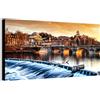 Wallazz Quadro su Tela Piemonte - Quadri Moderni Soggiorno - Torino, Novara, Alessandria, Asti, Cuneo, Alba, Stresa - Stampa su Tela Canvas HD - Quadro Moderno Soggiorno 60x120 cm