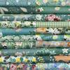 EDGEAM 20 Pezzi Tessuto Cotone 25x25cm Stoffa Patchwork Multicolore Tessuti per Cucito Tessuto Fai da te (Verde)
