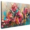 MuchoWow© Quadro Camera Da Letto Quadri Soggiorno Decorazione Quadri | 120x80 cm - Moderni Su Tela Stampe Foto Con Cornice Quadretti PosterArte - Fiori - Rose - Rosa - Nature