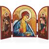 NKlaus Trittico di icone dell'Arcangelo Raffaele in legno 25x16cm Cristiano 13805