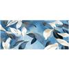 Lupia - Quadro moderno Canvas Prime SKY LEAVES, Stampa su Tela, Telaio in Fibra di Legno, Foglie nei toni del blu, 38x90 cm, per soggiorno capezzale camera da letto, ufficio