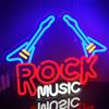 Looklight Rock Music Insegne al neon Insegne al neon musicali Luci al neon a forma di chitarra, Insegne al neon a LED dimmerabili rosso blu per camera da letto Studio musicale Bar Club Festa musicale