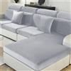Ystyle Copriseduta Divano Elasticizzato, Universale Copricuscini Divano Velluto Natalizio, Sofa Seat Cover, Copri Seduta Divano, Copridivano Cuscini, Coprisedile Divano (1 Posto, Grigio Sliver)