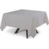 MYVORREI Tovaglia Quadrata Antimacchia da Tavola in Poliestere 100% Effetto Raso Mano Morbida - Copri Tavolo Cucina Impermeabile ed Elegante - Made in Italy - Effetto Lino - 220x220 Argento 34