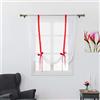 SIMPVALE Tenda a Pacchetto Rosso 60 x 120cm 1 Pezzo per Cucina | Tende per Interni Leggere ed Eleganti, Tende Semitrasparenti con Protezione della Privacy per Camera da Letto e Salotto