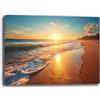Printerland Quadro Moderno ALBA MARE SABBIA SOLE Quadri moderni soggiorno da Parete XXL grande Stampa su tela Canvas Decorazione Murale muro Arredo Camera da letto Cucina Hotel B&B (4, 70x100 cm)