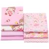 Crafts Fabrics CraftsFabrics 7 pezzi di stoffa di cotone rosa principessa a quadretti spogliati 50x40 cm di larghezza per cucire stoffa per bambini biancheria da letto per bambini cuscino tessuto patchwork