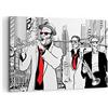 ARTTOR Stampe da Parete 100x70 cm Quadro su Tela Architettura Bianco e Nero - 3565 | Jazz Musica Musicista Quadro Decorativo Grande 1 pezzo Soggiorno Camera da Letto Arte da Parete Decorazione da Parete ARTTOR