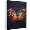 MuchoWow© Quadro Moderno Soggiorno Decorazioni Da Parete Quadri Su Tela Da | 50x70 cm - Salotto Grandi Foto Con Cornice Stampe Su Tela Camera Da Letto Farfalla - Graffiti - Neon - Colorato - Arte